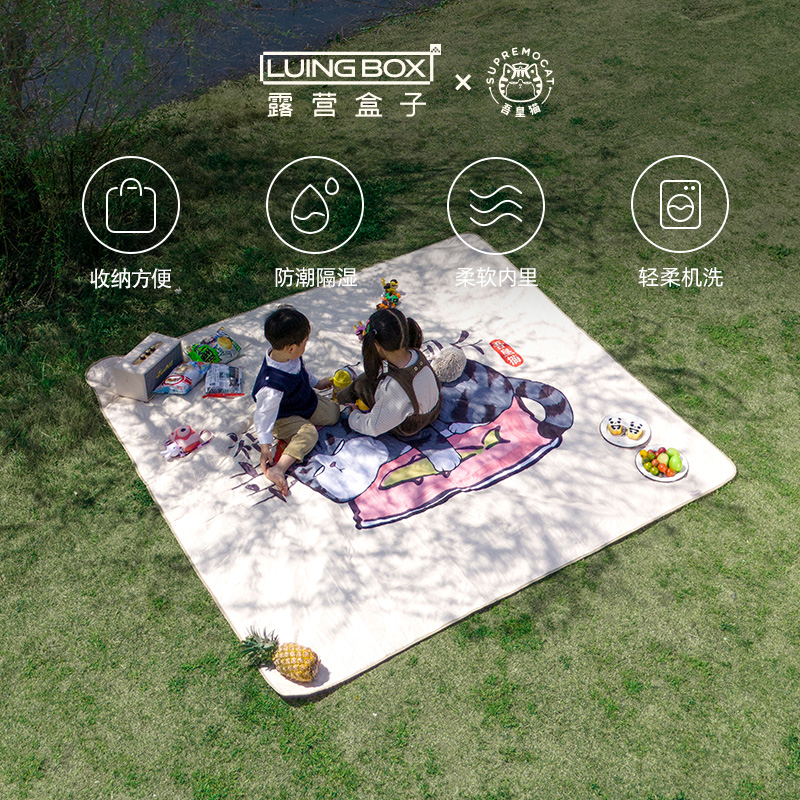 LUINGBOX野餐防潮垫户外露营草坪
