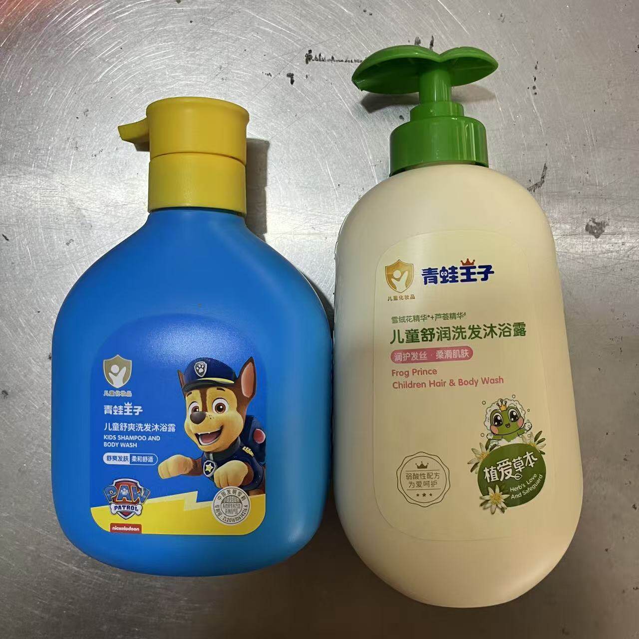 青蛙王子植爱草本儿童舒润/汪汪队舒爽洗发沐浴露二合一500g