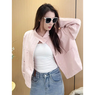 短款外套女小个子2026春季新款甜酷风显瘦百搭高级感宽松长袖夹克