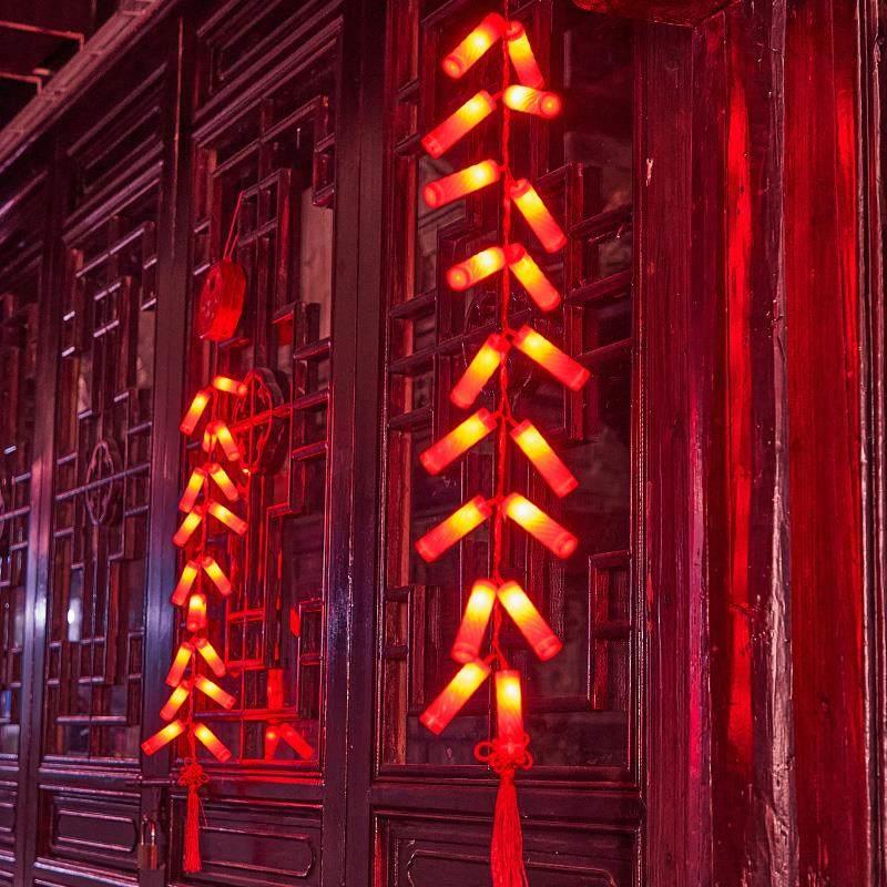 仿真电子鞭炮家用结婚爆竹礼炮花免插电儿童炮仗春节过年新年装饰