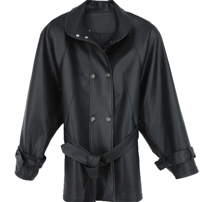 有尾女装老舅双排扣复古立领夹克