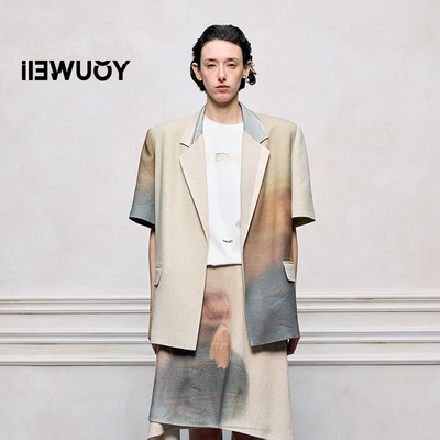 有尾影子系列亚麻中袖西服