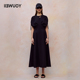 YOUWEI有尾夏季 连衣裙复古抽皱连衣裙女Y5724231