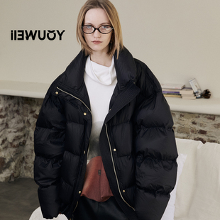 YOUWEI有尾2024冬季 羽绒服Y2824413 密线荷叶摆面包服女厚款