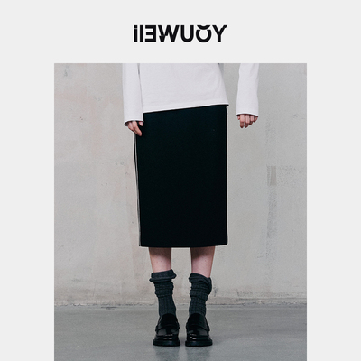 有尾女装简约运动风直身半裙