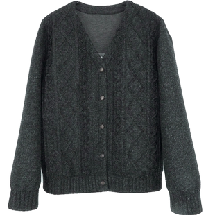 YOUWEI【优惠专属】厚外套含羊毛空气层刺绣短款针织外套Y2523405