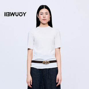 YOUWEI有尾2025秋季新品针织短袖套头衫Y2025302