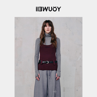 YOUWEI有尾2024冬季 深V钉扣毛织背心女内搭Y3324401