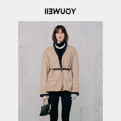 有尾女装假两件古老奶奶双面开衫