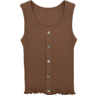 YOUWEI有尾夏季百搭针织背心短款露腰辣妹装Y3324205