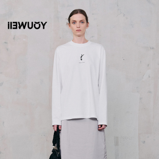 T恤女打底衫 印花长袖 Y1224413 字母舞鞋 YOUWEI有尾2024冬季