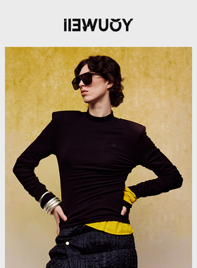 YOUWEI有尾春季帅气半高领长袖T恤德绒烟管领长TY1224103