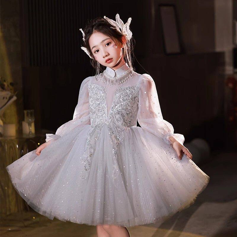 女童礼服轻奢小众高端春装花童参加婚礼公主裙儿童主持人演出裙子