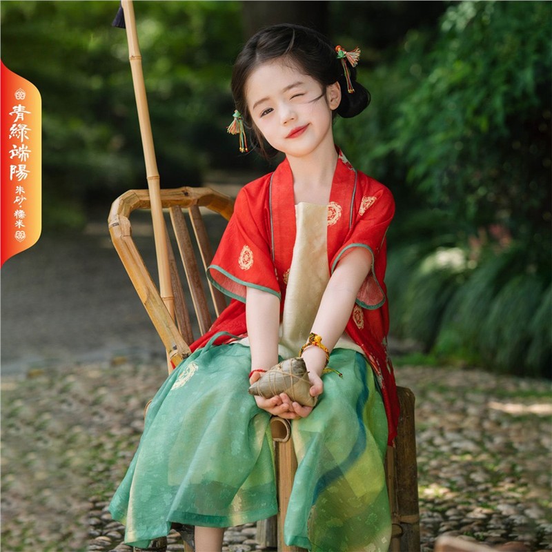 2026新款女童新中式国风服装改良汉服童装夏季薄款套装汉服爆款