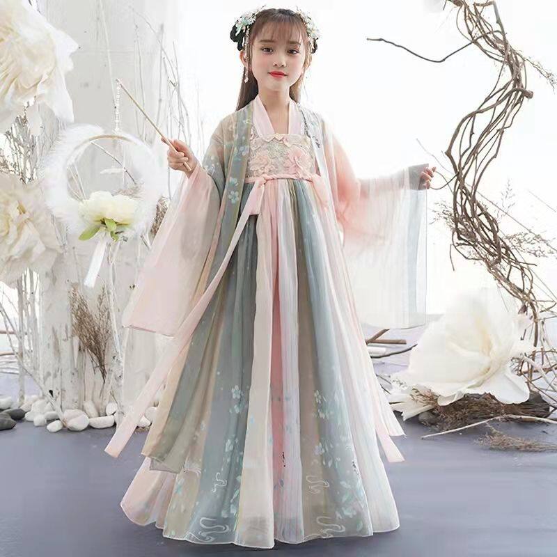 【48小时发货】女童汉服超仙古装襦裙夏季中国风儿童唐装小女孩古