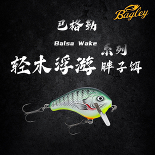 美国进口巴格勒Bagley品牌轻木浮游胖子硬饵爱极路直营路亚胖子饵