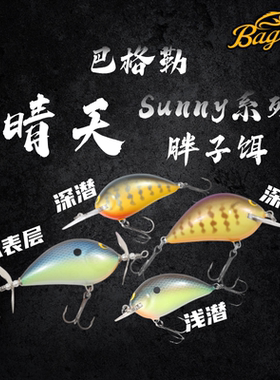 美国进口巴格勒Bagley品牌轻木晴天胖子Sunny系列硬饵爱极路路亚