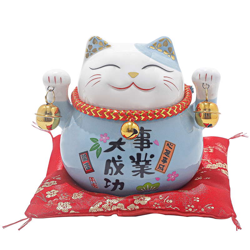 招财猫存钱罐可存可取陶瓷摆件