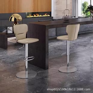 现代简约吧台椅椅子网红升降旋转靠背椅轻奢家用高脚凳酒吧凳7107