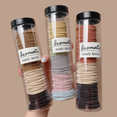 100根灌装 高弹力耐用发绳橡皮筋扎头发圈头绳女生2022年新款 皮套