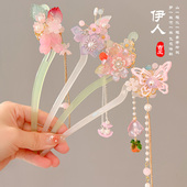 儿童古风汉服发饰女童盘头发发簪国风簪子小女孩步摇头饰流苏发钗