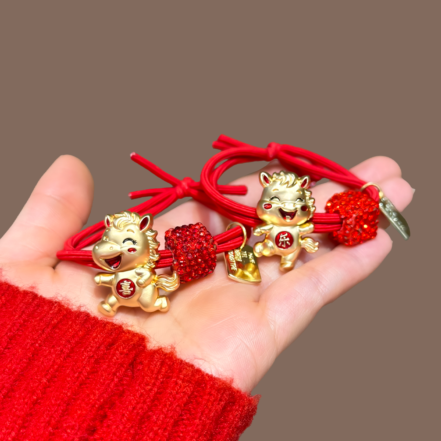 马年本命年新款红色发绳