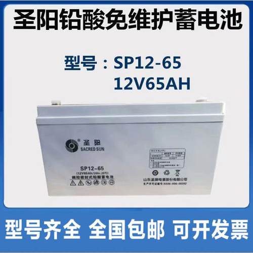 圣阳SP12-65铅酸免维护蓄电池12V65AH不间断电源