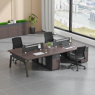 简约现代职员办公桌椅组合办公室4人位屏风职员办公桌六人工位桌