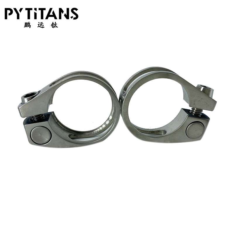 镂空座管夹自行车鞍座管夹山地公路自行车钛合金坐杆夹31.8 34.9m