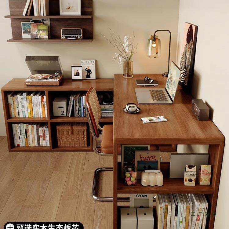 实木转角书桌书架书柜一体卧室家用学习桌写字台中古风L型电脑桌,玩具/童车/益智/积木/模型,其它,淘宝优惠券,粉丝福利购,淘宝优惠卷