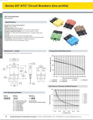 徐工吊车保险片BUSS手动复位保险丝 28VDC 5A7.5A10A15A20A25A30A