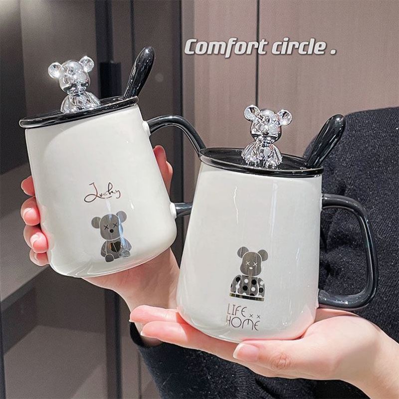 杯子冲泡杯绝美咖啡杯女士个人专用伴手礼送女生礼物马克杯喝水杯