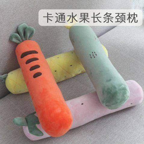 婴儿抱睡玩偶护颈枕助睡眠家用圆形糖果小枕头套颈椎圆柱枕长条枕