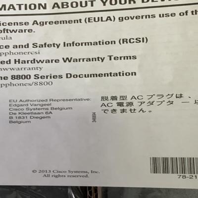 思科CP-MIC-WIRED-S电话麦克风用于CP-8831