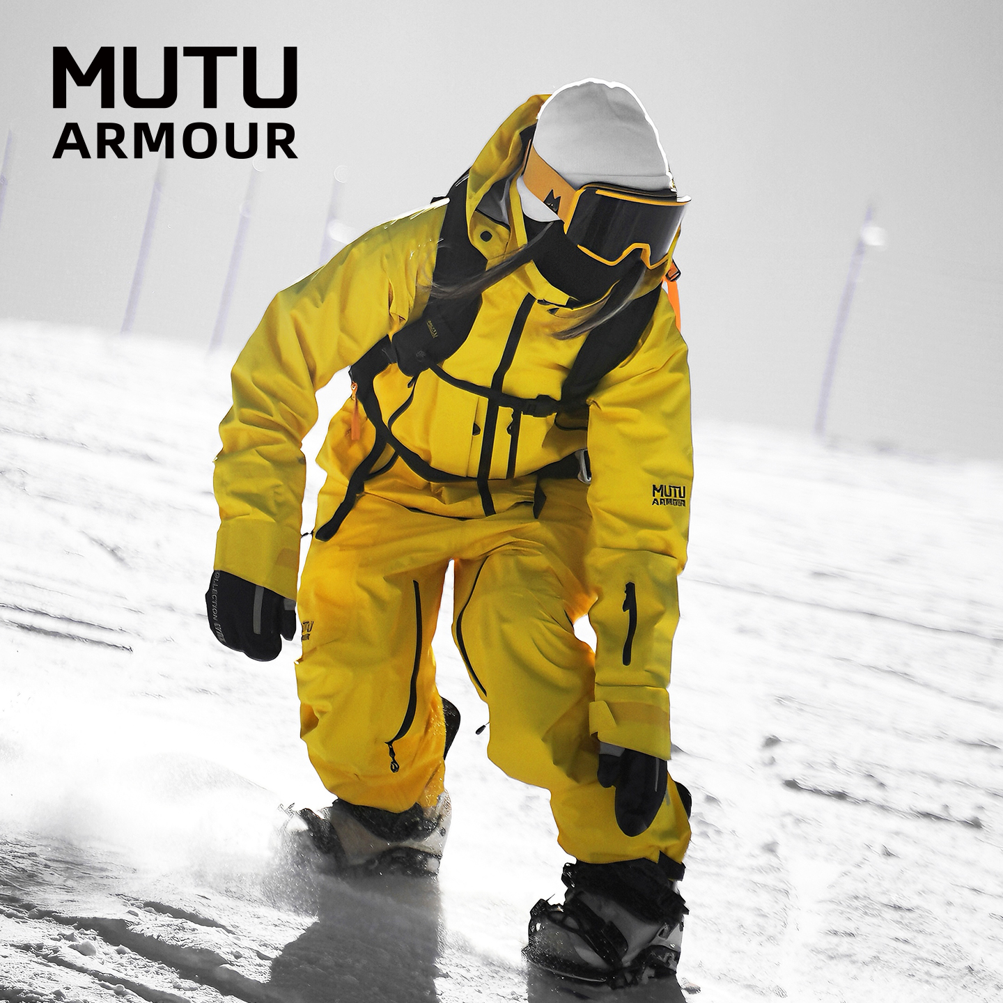 MUTU滑雪眼镜防雾全天候变色雪镜