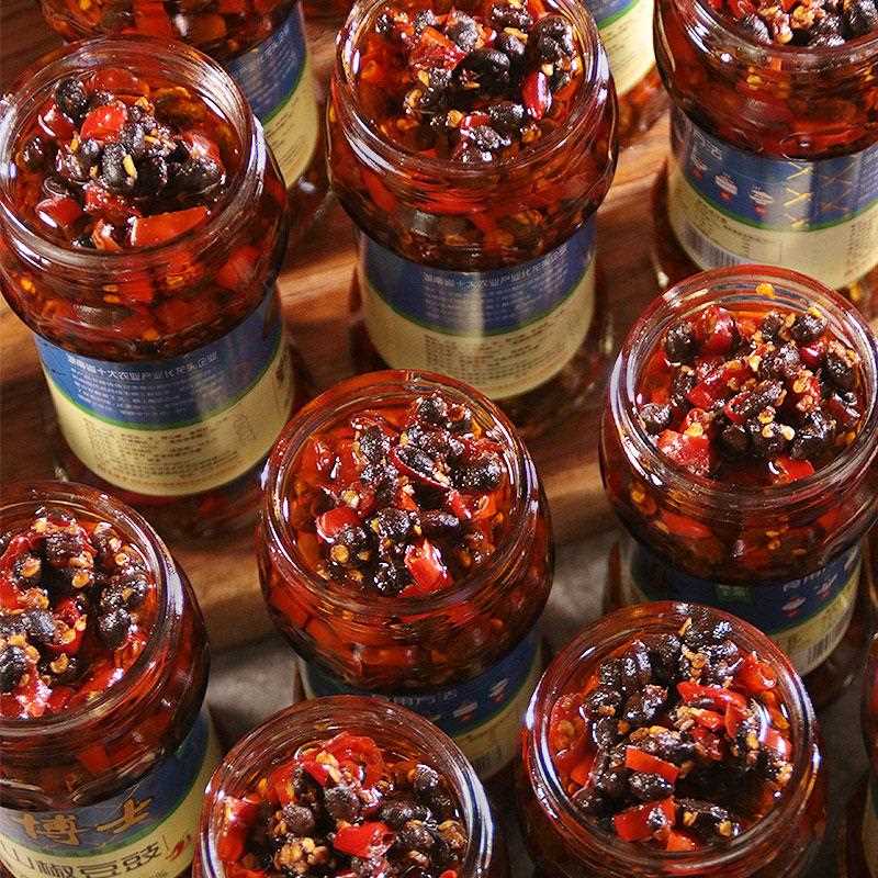 湖南特产野山椒豆豉280g香辣辣椒酱娄底开味拌面酱下饭菜瓶装调料