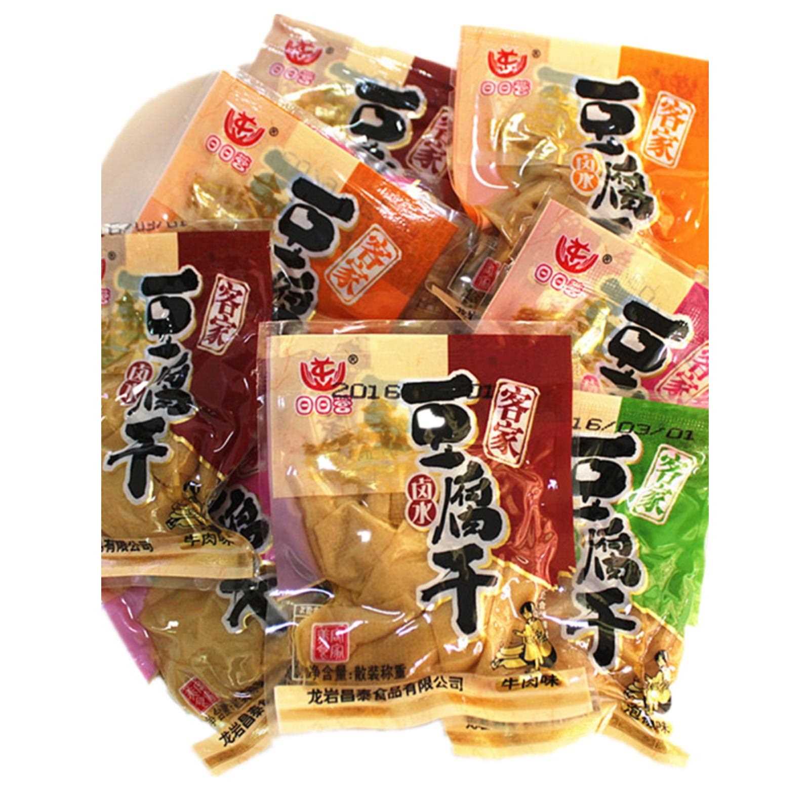 龙岩汀长日日营客家卤水腐干五香干特产豆散装休闲网豆红小零食