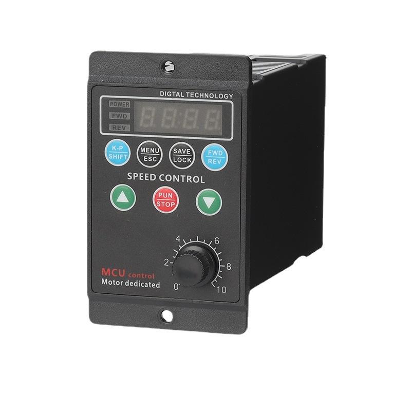 AC220小型简易三相电机矢量变频精密调速电子控制器T13-750W-12-H