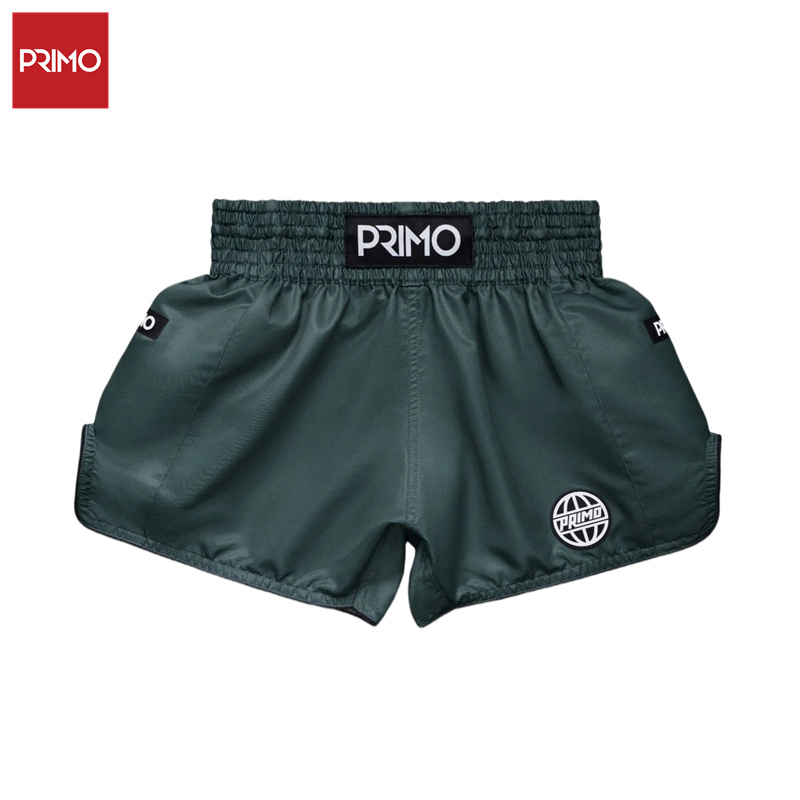 PrimoFightWear泰拳短裤极简系列拳击格斗短裤Forest Green绿