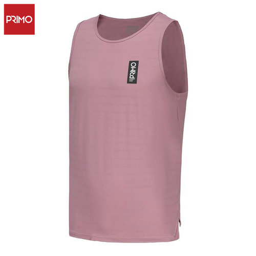 PrimoFightWear运动背心无袖圆领粉色速干上衣