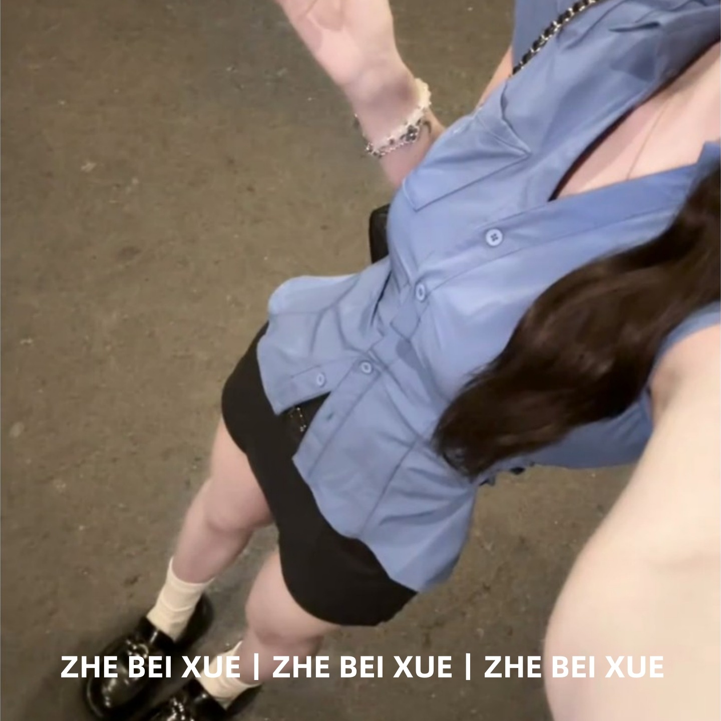 套装女夏季新款韩系小众不撞款辣妹学院风掐腰显瘦衬衫半身裙裤子