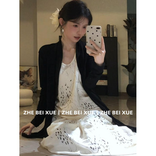 吊帶半身裙子巨好看夏裝 套裝 女夏季 高級感氣質(zhì)減齡防曬開衫 一整套