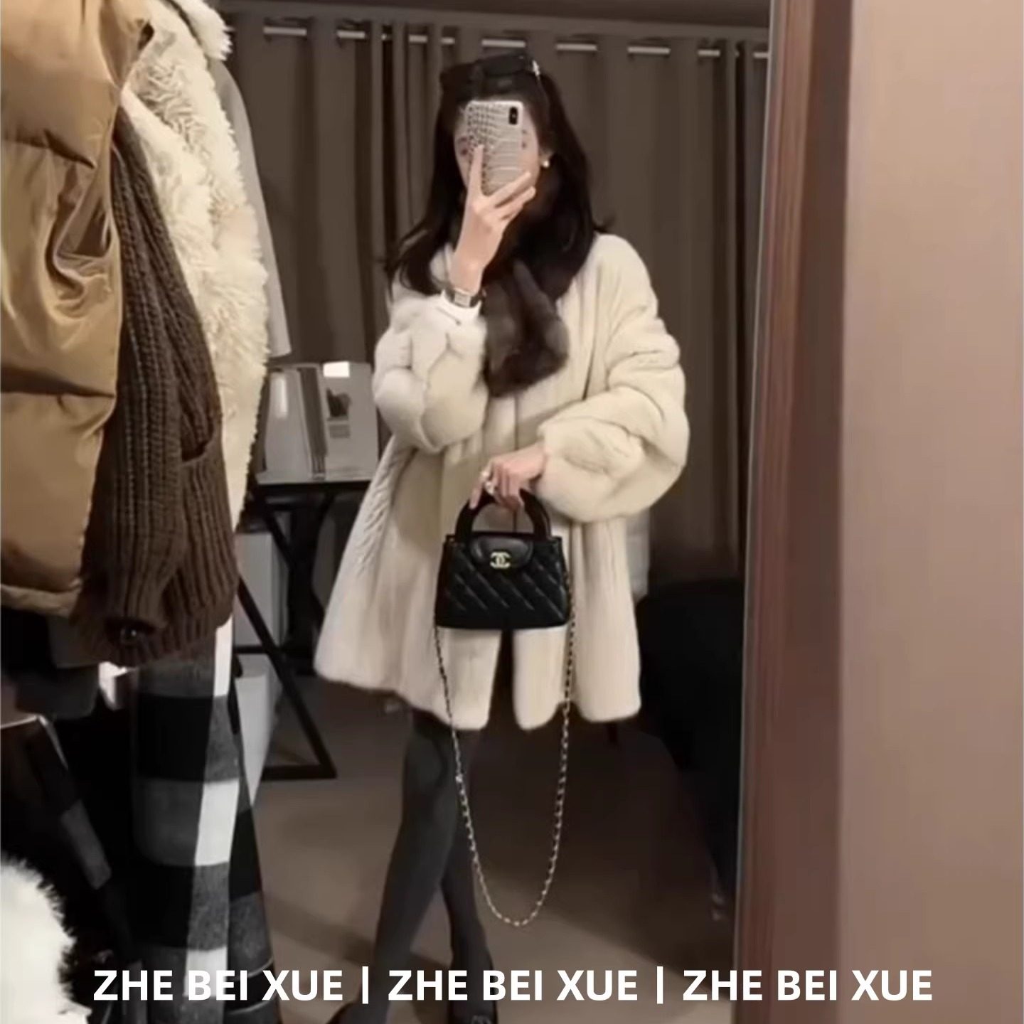 韩系轻奢感时尚小众羊羔毛长袖外套女慵懒风气质洋气时髦休闲大衣,女装/女士精品,短外套,淘宝优惠券,粉丝福利购,淘宝优惠卷