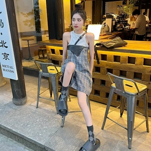 夏装搭配一整套女装简约百搭背心设计感抹胸连体裤小个子夏季套装