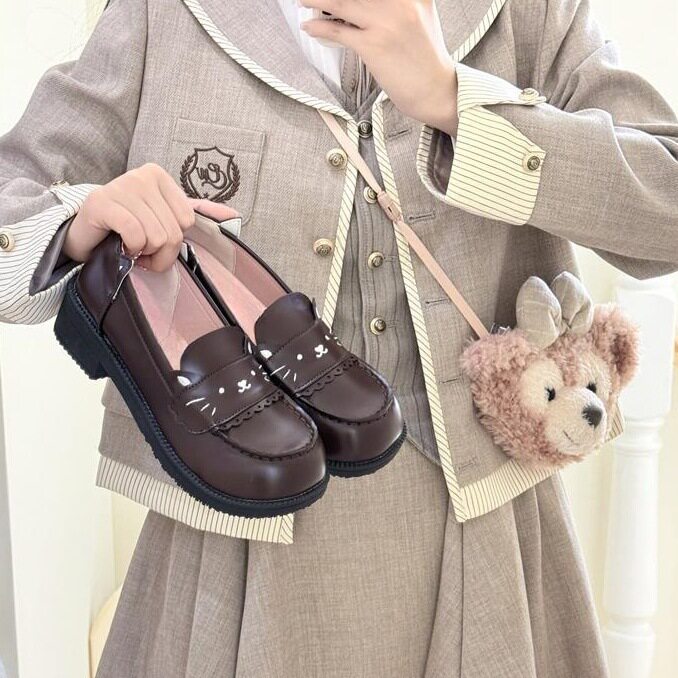 暴走熊制服鞋学院风Lolita单鞋大头娃娃lo鞋子女日系软妹jk小皮鞋