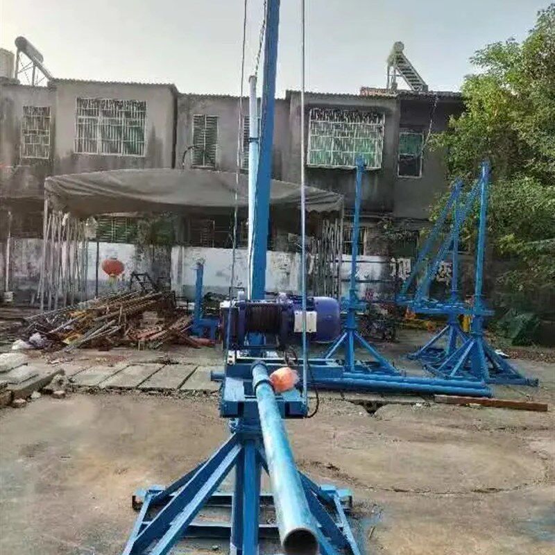 鱼塘吊机家用电动葫芦起重机小型升降机建筑装修室外提升机吊砖机