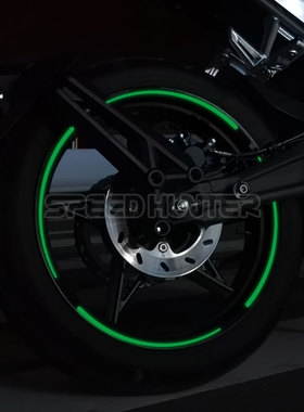 机车轮毂贴17寸钢圈轮圈贴纸反光防水贴花 qj赛600RR cbr小忍者