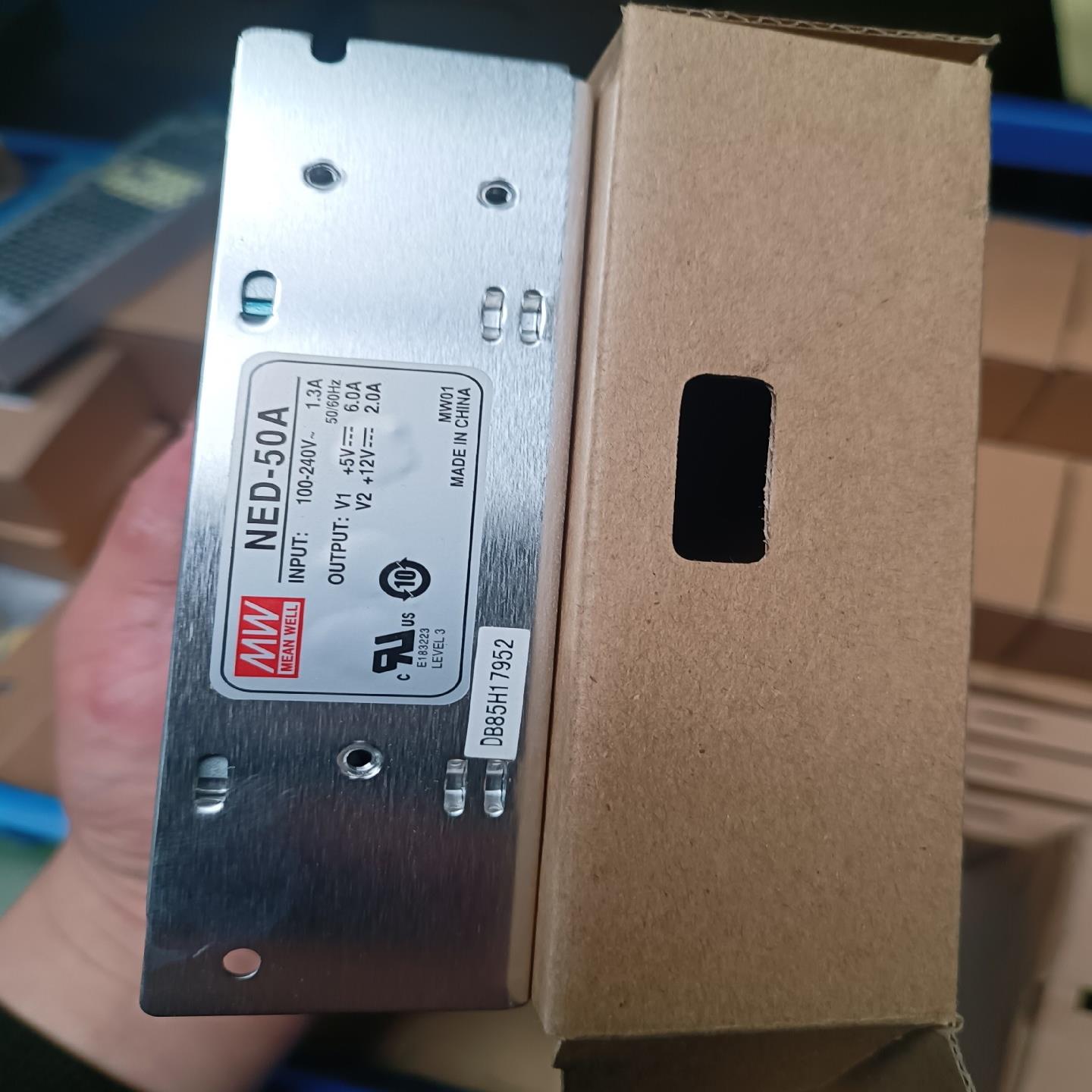 明纬双路电源NED-50A开关电源5V/12V双路输出，全新