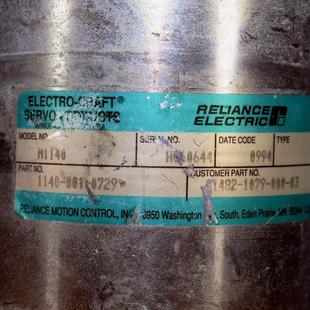 RELIANCE ELECTRIC伺服电机型号M1140实物