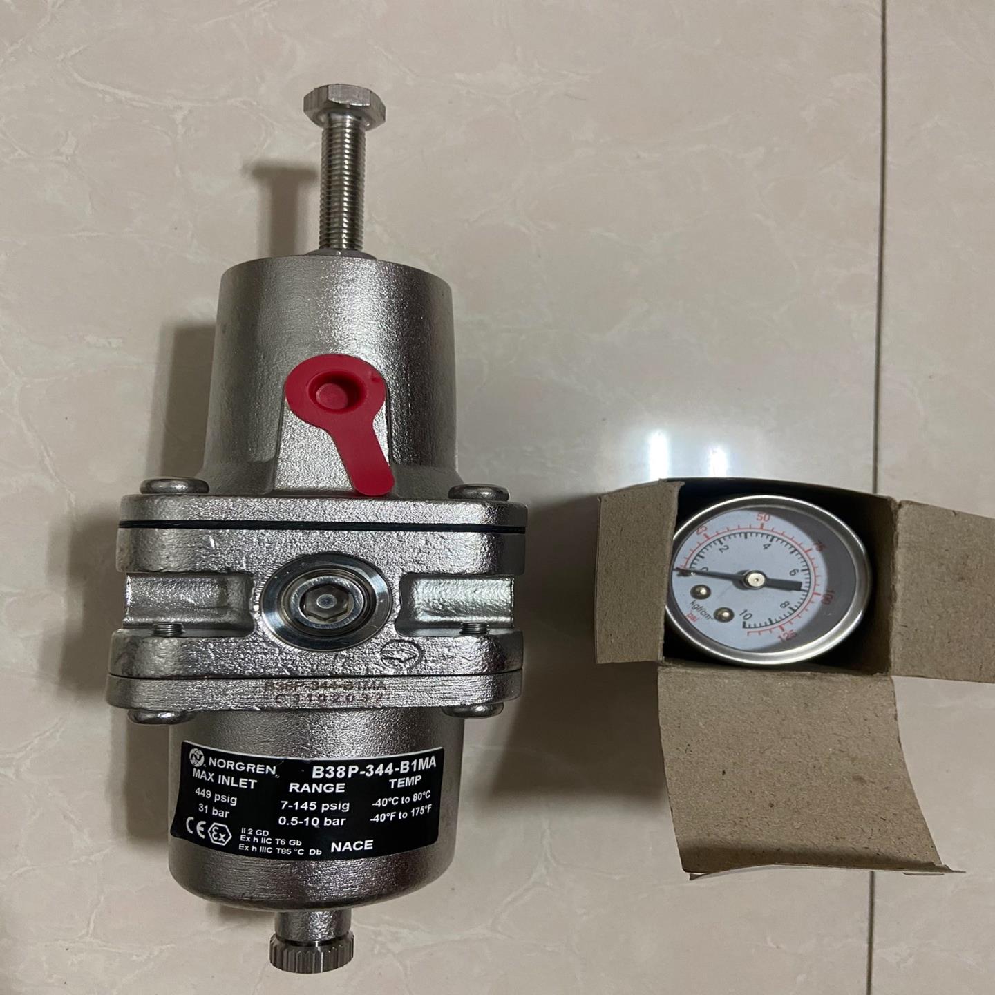 诺冠不锈钢减压阀norgren B38P-344-B1MA，